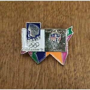 Lillehammer 1994 Winter Olympic Games Lapel Pin Sons of Norway Friendship